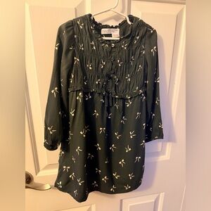 Zara Kids Dark Gray Dress with Floral Accents